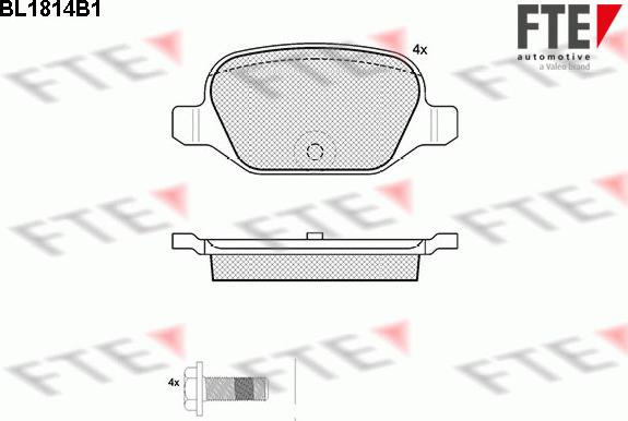 FTE BL1814B1 - Kit de plaquettes de frein, frein à disque cwaw.fr