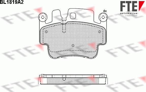 FTE 9010397 - Kit de plaquettes de frein, frein à disque cwaw.fr