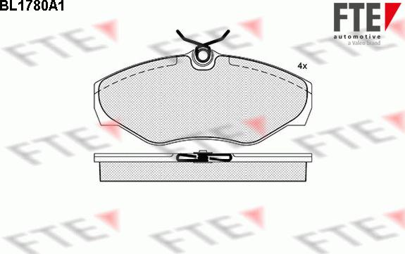 FTE BL1780A1 - Kit de plaquettes de frein, frein à disque cwaw.fr