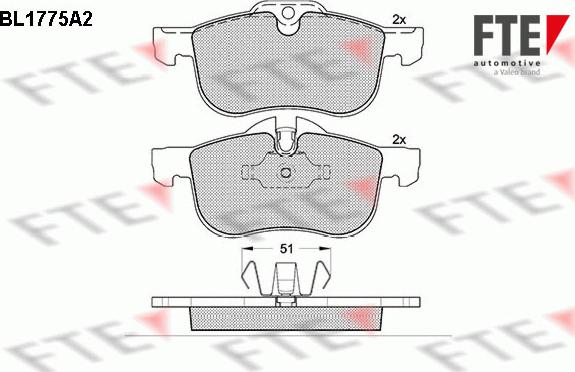 FTE 9010345 - Kit de plaquettes de frein, frein à disque cwaw.fr