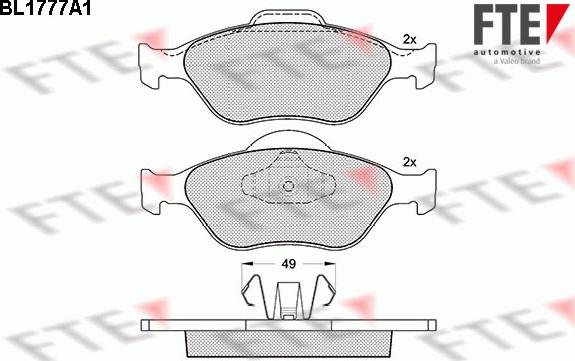 FTE 9010348 - Kit de plaquettes de frein, frein à disque cwaw.fr