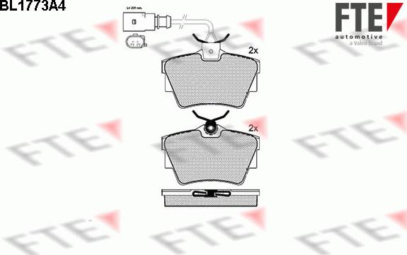 FTE BL1773A4 - Kit de plaquettes de frein, frein à disque cwaw.fr