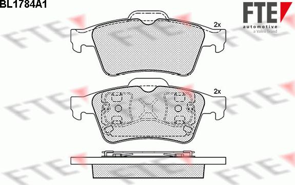 FTE BL1784A1 - Kit de plaquettes de frein, frein à disque cwaw.fr