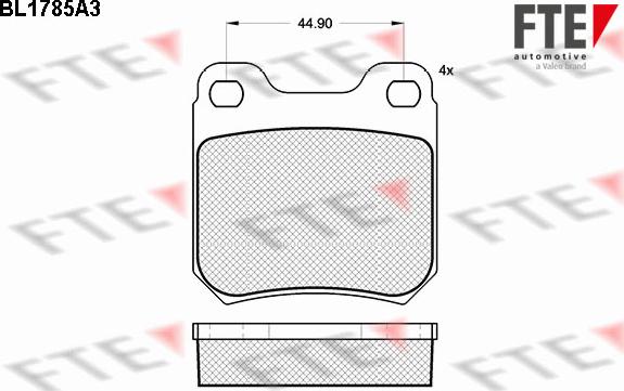 FTE BL1785A3 - Kit de plaquettes de frein, frein à disque cwaw.fr