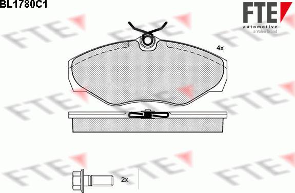 FTE 9010350 - Kit de plaquettes de frein, frein à disque cwaw.fr