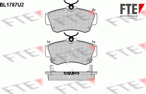 FTE BL1787U2 - Kit de plaquettes de frein, frein à disque cwaw.fr