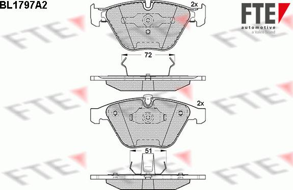 FTE 9010369 - Kit de plaquettes de frein, frein à disque cwaw.fr