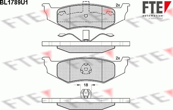 FTE 9010360 - Kit de plaquettes de frein, frein à disque cwaw.fr