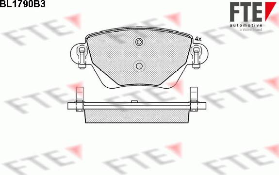 FTE BL1790B3 - Kit de plaquettes de frein, frein à disque cwaw.fr