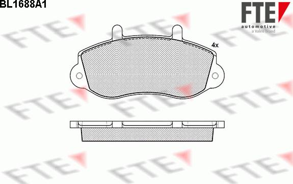 FTE 9010300 - Kit de plaquettes de frein, frein à disque cwaw.fr