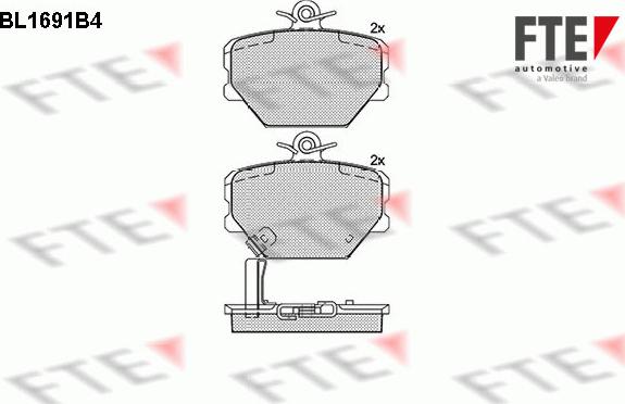 FTE 9010303 - Kit de plaquettes de frein, frein à disque cwaw.fr