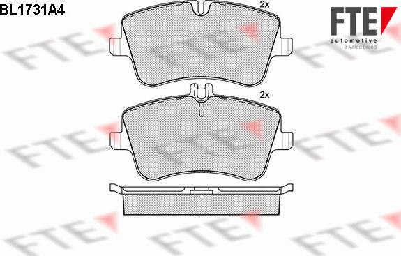 FTE 9010319 - Kit de plaquettes de frein, frein à disque cwaw.fr