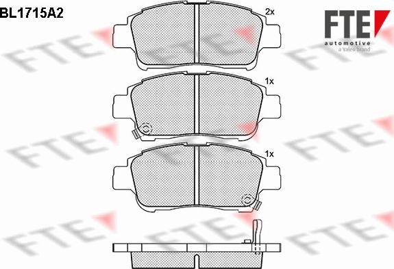 FTE 9010315 - Kit de plaquettes de frein, frein à disque cwaw.fr