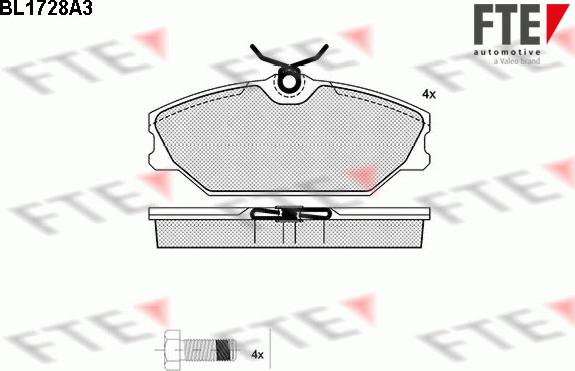 FTE 9010318 - Kit de plaquettes de frein, frein à disque cwaw.fr