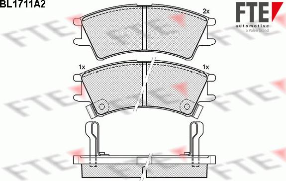 FTE 9010312 - Kit de plaquettes de frein, frein à disque cwaw.fr