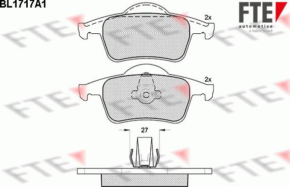 FTE 9010317 - Kit de plaquettes de frein, frein à disque cwaw.fr