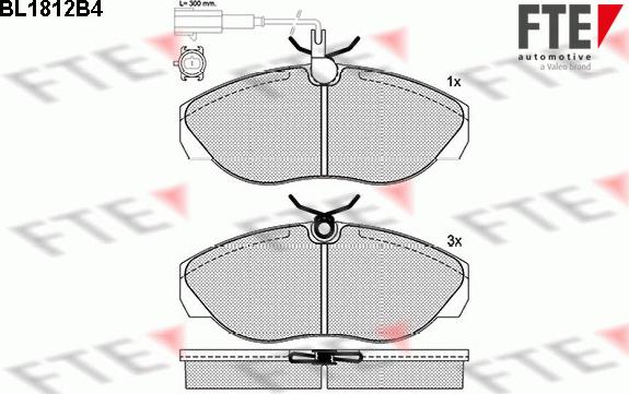 FTE 9010389 - Kit de plaquettes de frein, frein à disque cwaw.fr