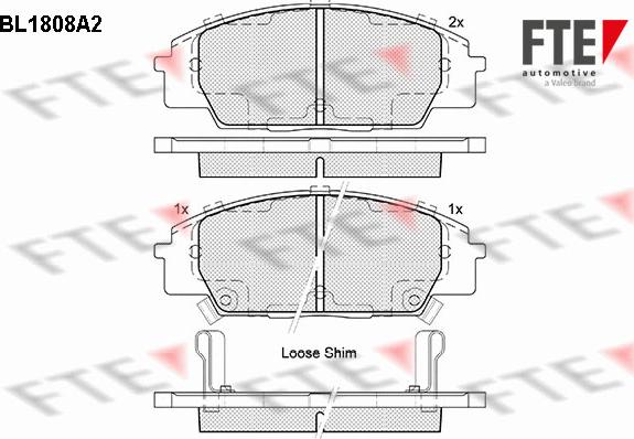 FTE 9010384 - Kit de plaquettes de frein, frein à disque cwaw.fr