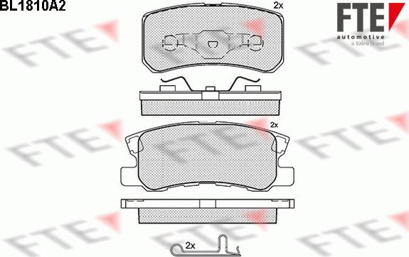 FTE 9010386 - Kit de plaquettes de frein, frein à disque cwaw.fr