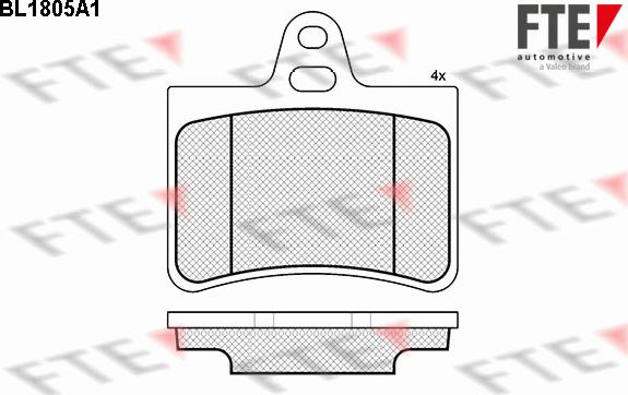 FTE BL1805A1 - Kit de plaquettes de frein, frein à disque cwaw.fr