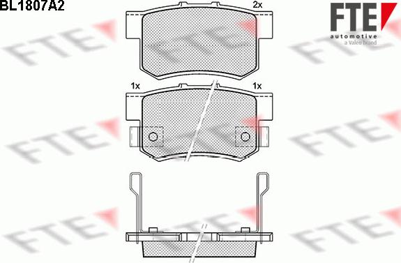 FTE BL1807A2 - Kit de plaquettes de frein, frein à disque cwaw.fr