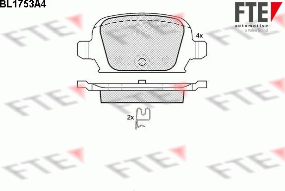 FTE 9010334 - Kit de plaquettes de frein, frein à disque cwaw.fr