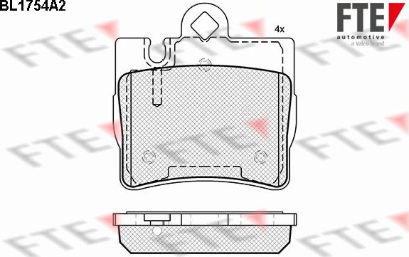 FTE 9010335 - Kit de plaquettes de frein, frein à disque cwaw.fr