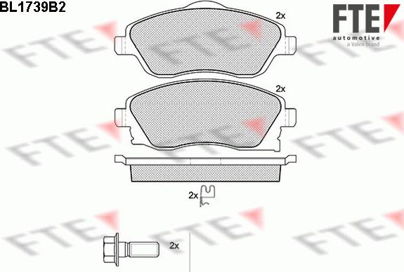 FTE 9010324 - Kit de plaquettes de frein, frein à disque cwaw.fr