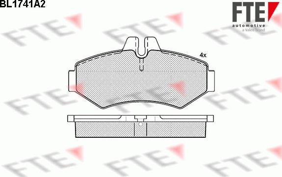 FTE 9010325 - Kit de plaquettes de frein, frein à disque cwaw.fr