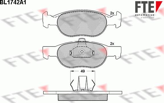 FTE 9010326 - Kit de plaquettes de frein, frein à disque cwaw.fr