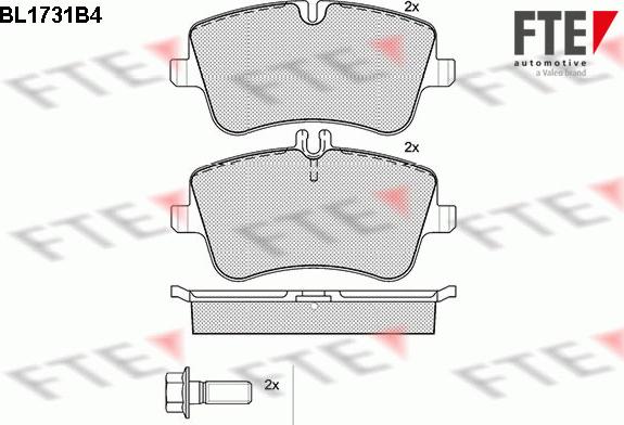 FTE 9010320 - Kit de plaquettes de frein, frein à disque cwaw.fr