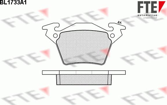 FTE BL1733A1 - Kit de plaquettes de frein, frein à disque cwaw.fr