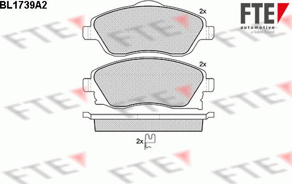 FTE 9010323 - Kit de plaquettes de frein, frein à disque cwaw.fr