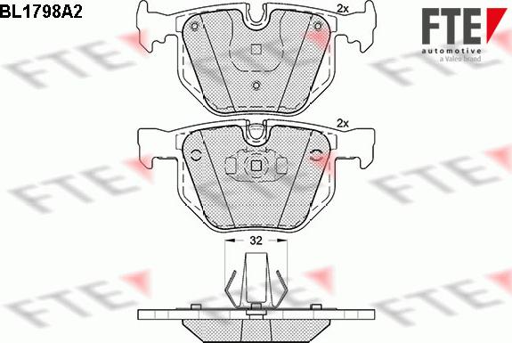 FTE 9010370 - Kit de plaquettes de frein, frein à disque cwaw.fr