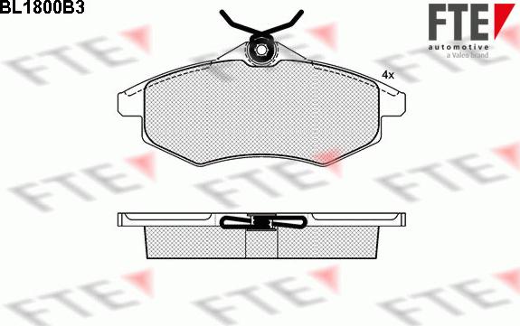 FTE 9010373 - Kit de plaquettes de frein, frein à disque cwaw.fr