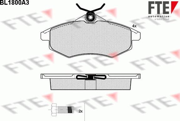 FTE 9010372 - Kit de plaquettes de frein, frein à disque cwaw.fr