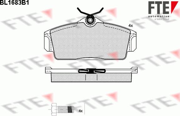 FTE BL1683B1 - Kit de plaquettes de frein, frein à disque cwaw.fr