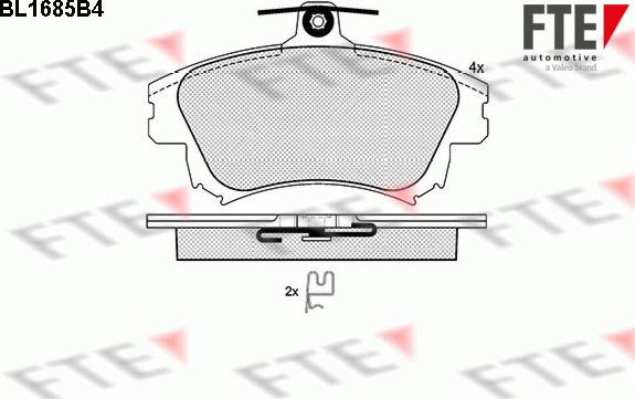 FTE 9010298 - Kit de plaquettes de frein, frein à disque cwaw.fr