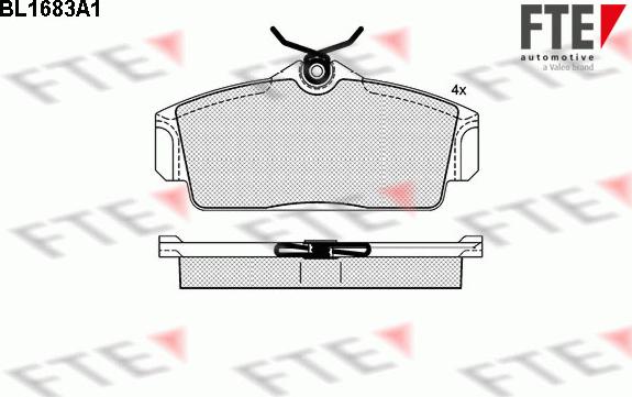 FTE BL1683A1 - Kit de plaquettes de frein, frein à disque cwaw.fr