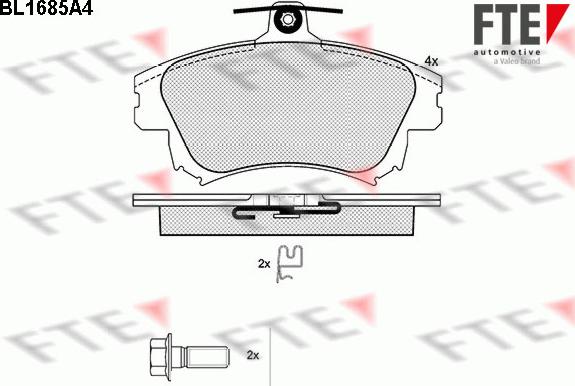 FTE 9010297 - Kit de plaquettes de frein, frein à disque cwaw.fr