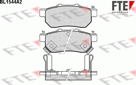 FTE 9010240 - Kit de plaquettes de frein, frein à disque cwaw.fr