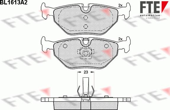 FTE 9010248 - Kit de plaquettes de frein, frein à disque cwaw.fr