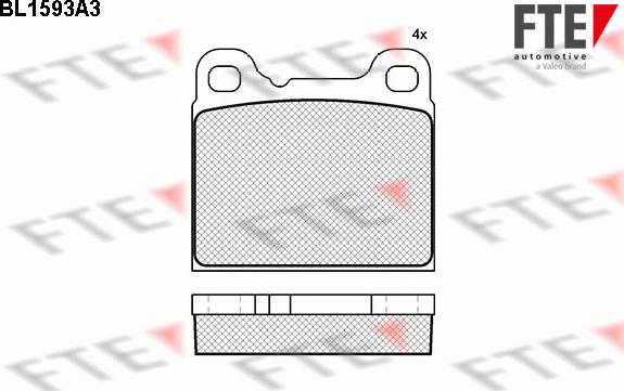 FTE 9010242 - Kit de plaquettes de frein, frein à disque cwaw.fr