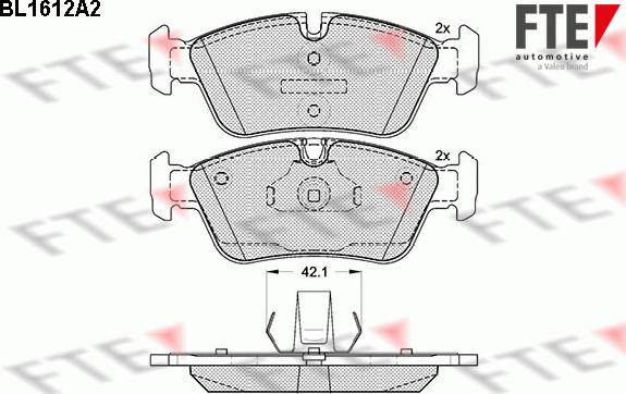 FTE 9010247 - Kit de plaquettes de frein, frein à disque cwaw.fr