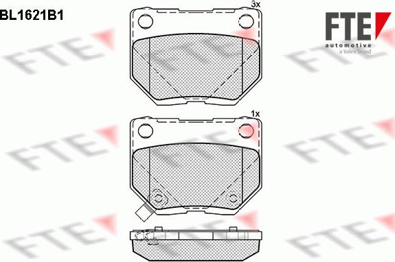 FTE BL1621B1 - Kit de plaquettes de frein, frein à disque cwaw.fr