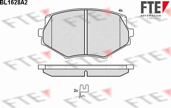 FTE BL1628A2 - Kit de plaquettes de frein, frein à disque cwaw.fr