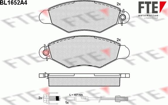 FTE 9010269 - Kit de plaquettes de frein, frein à disque cwaw.fr