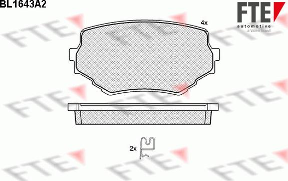 FTE 9010264 - Kit de plaquettes de frein, frein à disque cwaw.fr