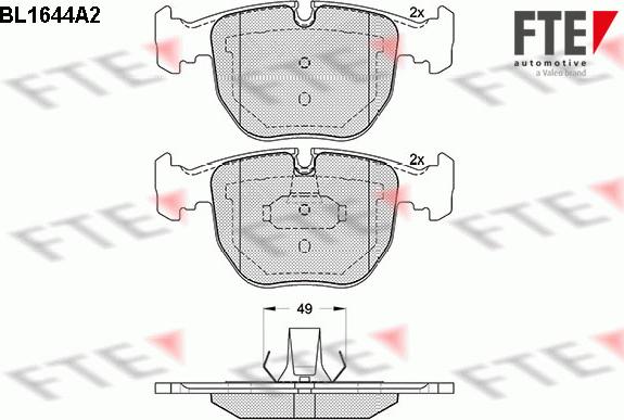 FTE 9010265 - Kit de plaquettes de frein, frein à disque cwaw.fr