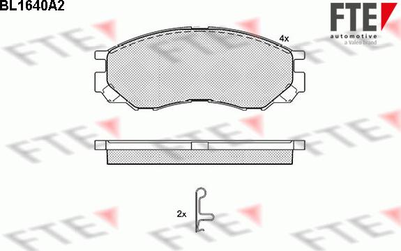 FTE 9010263 - Kit de plaquettes de frein, frein à disque cwaw.fr